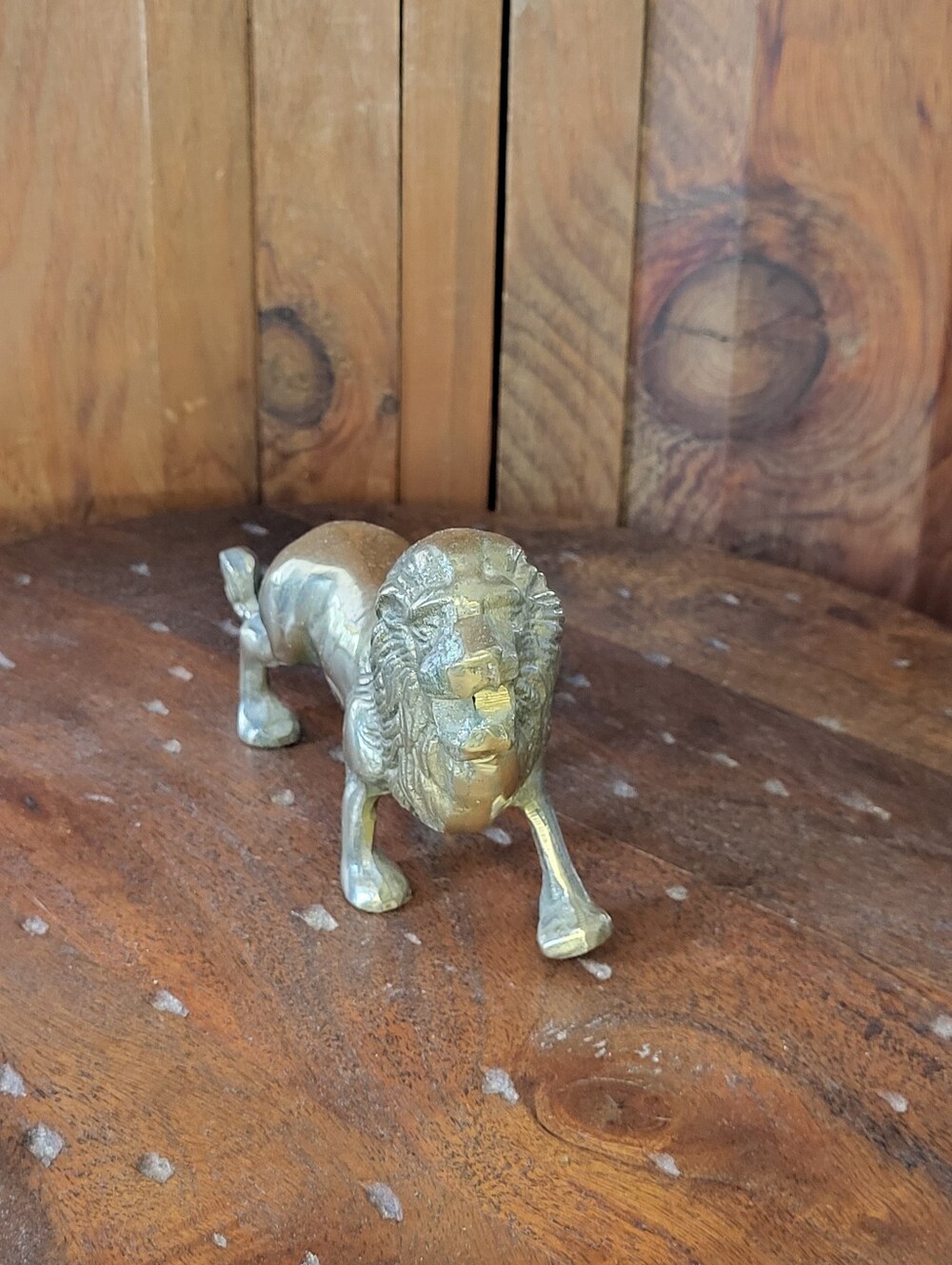 Brass Lion Figurine